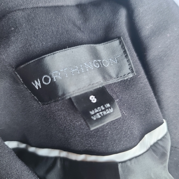 Worthington Navy and White Striped Blazer|Women's Size Small - Picture 2 of 6